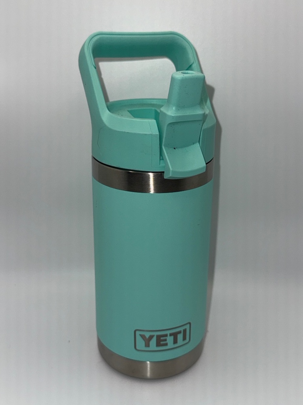 YETI Rambler Jr 12 oz Kids Bottle Seafoam Straw Cap No Internal Straw